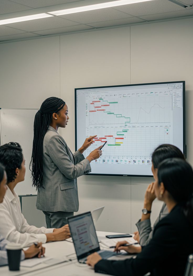 Reunião de negócios com gráficos
